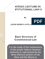 Strategic Lecture in Constitutional Law Ii