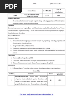 CS309 Graph Theory and Combinatorics CSE Syllabus-Semesters - 5