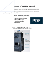 Development of MRM Method - MRM and Acquity Water System