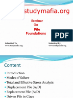 Seminar On Pile Foundations: Submitted To: Submitted by