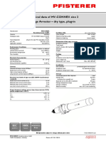 MV CONNEX Technical Data Surge Arrester Size 2 and Drawing