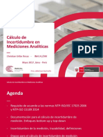 32 Cálculo de Incertidumbre en Mediciones Analíticas