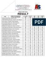 Exodus Mock Test Result