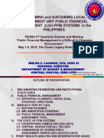 Reforming Sustaining LGU PFM System