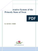 Administrative System of The Princely State of Swat: Dr. Sultan - I-Rome