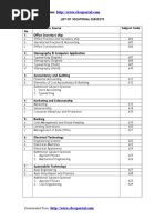 CBSE List of Vocational Subjects