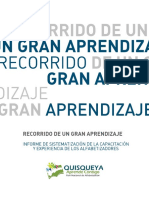 Recorrido de Un Gran Aprendizaje. Sistematización de La Capacitación y Experiencia de Los Alfabetizadores (República Dominicana)