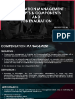 Compensation Management & Job Evaluation