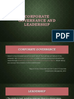 Corporate Governance and Leadership