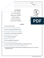 Interpretacao de Texto o Papagaio Inteligente 3º Ou 4º Ano Respostas