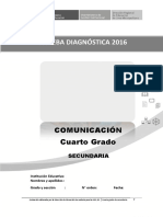 Evaluación Diagnóstica COMUNICACIÓN - 4° GRADO v2