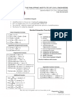 Standard Integration Formulas