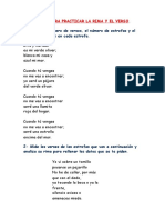 Ejercicios de La Forma Del Poema