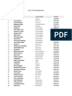 Assam - Media List - Accredited Journalists Media List