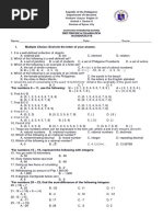 Olotayan Integrated School First Periodical Examination Mathematics Vii