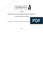 6/22/2008 Holocaust Survivors in Israel: Population Estimates and Utilization of Services For Nursing Care at Home