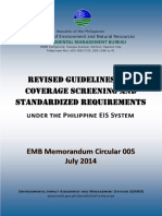 Revised Guidelines For Coverage Screening and Standardized Requirements EIA