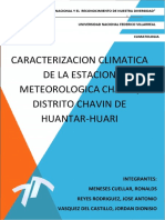 Informe de Caracterizacion Climatica Del Distrito de Chavin de Huantar Provincia de Huari Departamento de Ancash