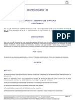 Decreto Del Congreso 1-99