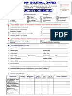 Gulab Devi Educational Complex: Admission Form