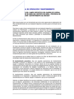 Manual de O&m Campo Deportivo