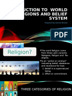 Introduction To World Religions and Belief System