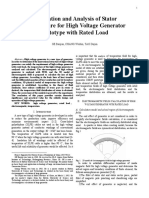 Calculation and Analysis of Stator Temperature For High Voltage Generator Prototype With Rated Load