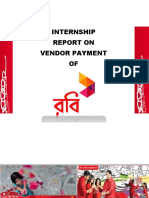 Internship Report On Vendor Payment OF