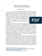 La Literatura Periférica/marginal: ¿Una Alternativa para Nuestros Tiempos?