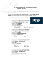 Total Landholdings With Improvement and Non Tenancy - Florante Serrano