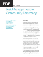 Risk Management in Community Pharmacy: Ismp Canada Safety Bulletin