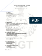 Before The National Green Tribunal Southern Zone, Chennai Application No.211 of 2015 (SZ)