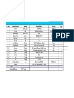 SR - No Description Make Model No. Rating Qty.: E Cable Cables & Busbar RR/Polycab - 1