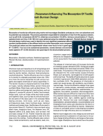 Screening of Process Parameters Influencing The Biosorption of Textile Effluents Using Plackett-Burman Design