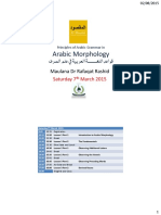 Arabic Morphology