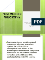 Post Modern Philosophy Report 2 1