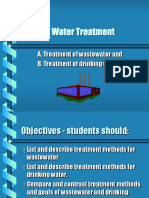 VII. Water Treatment: A. Treatment of Wastewater and B. Treatment of Drinking Water