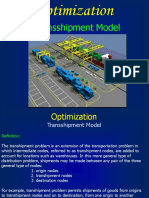 Transshipment Using Simplex