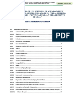 Memoria Descriptiva Agua Y Saneamiento La Perla