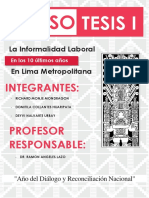 La Informalidad Laboral en Lima