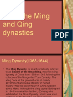 Ming and Qing Dynasties (Adrian's Report)