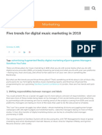 Five Trends For Digital Music Marketing in 2018 and One To Watch For 2019