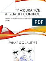 L1 - Quality Assurance Quality Control