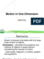 Motion in One Dimension