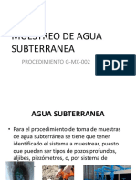 Muestreo de Agua Subterranea