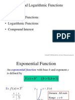 Exponential Functions - Logarithmic Functions - Compound Interest