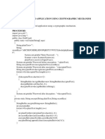 EXNO:5 Develop A Secured Application Using Cryptographic Mechanism Aim: To Develop A Secured Application Using A Cryptographic Mechanism. Procedure