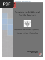 Seminar On Brittle and Ductile Fracture