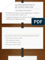 Transportation Forecasting Process