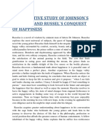 Comparasion of Johson Rasselas and Russel's Conquest of Happiness